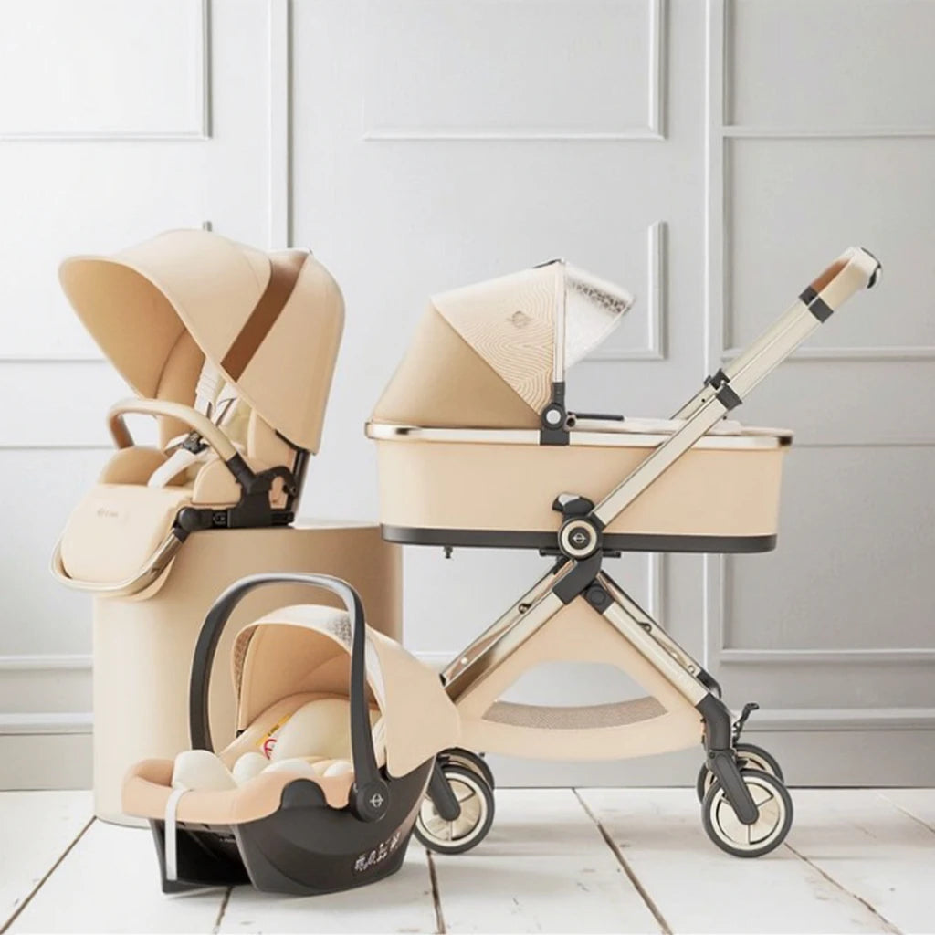 2025 Hete Verkoop Luxe Oem Aangepaste 3 In 1 Autostoel Kinderwagen Hoge Weergave Opvouwbaar Direct Verkocht Door Chinese Leverancier