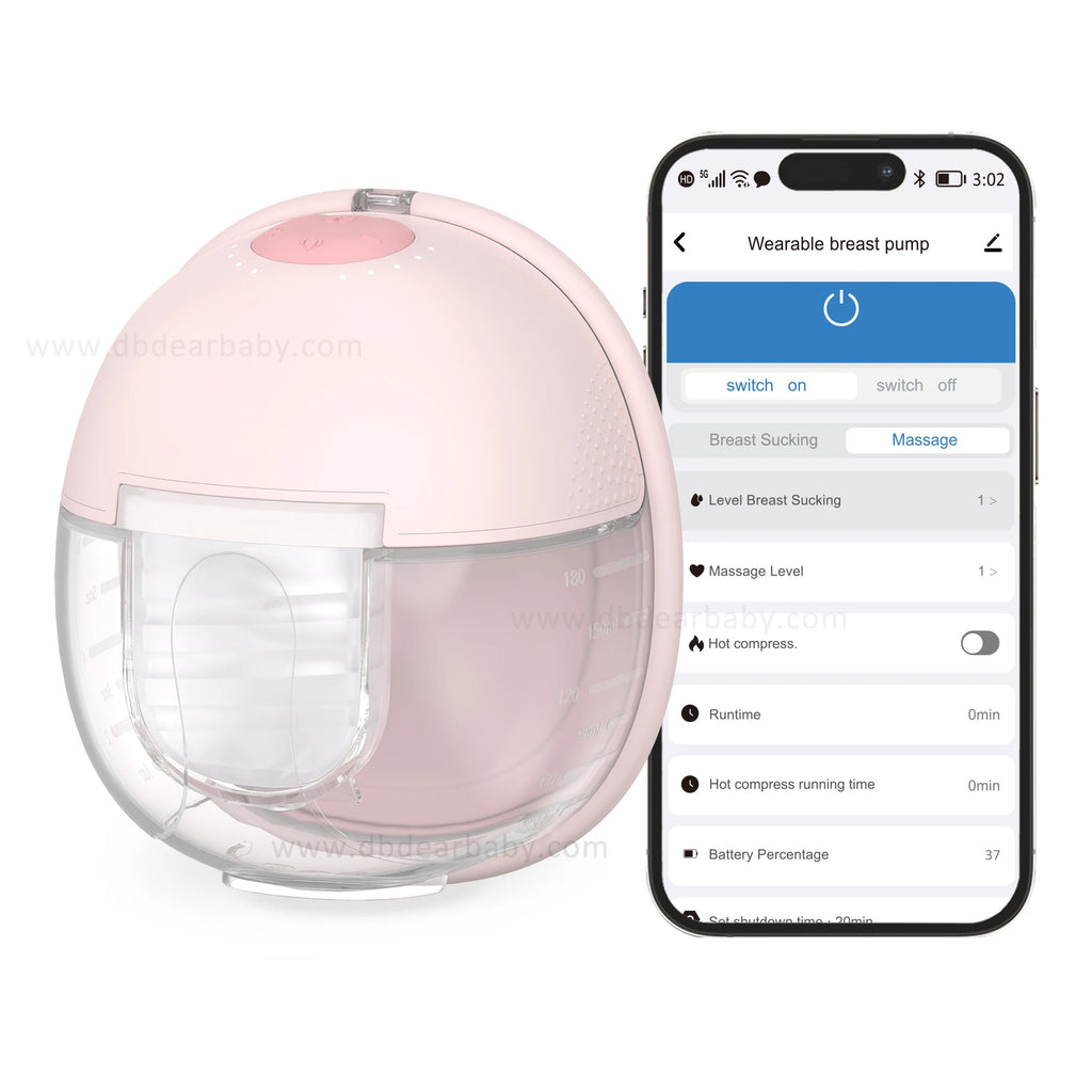 2025 Nieuwe App-Bediening Handsfree Warm Kompres Met Pompbehuizing Elektrische Draagbare Borstkolf Geluidloze Borstkolf