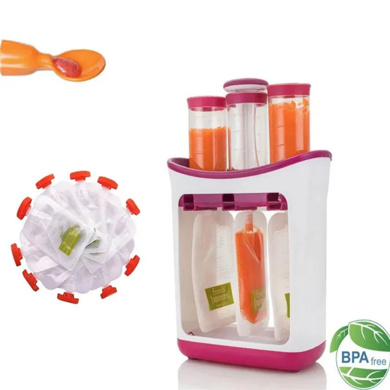 Handleiding Baby Food Dispenser Zakken Zelfgemaakte Baby Food Zakje Tankstation Voor Puree Voor Peuters